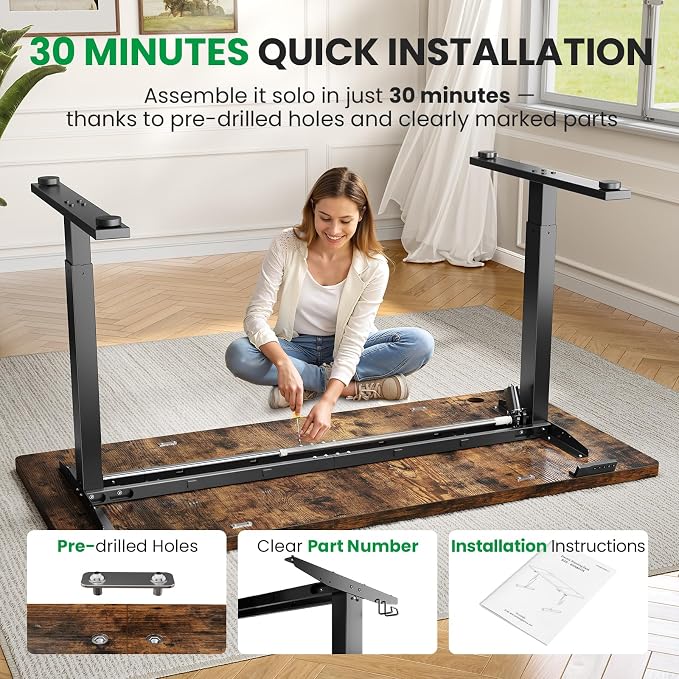 Rustic Brown Top / Black Frame