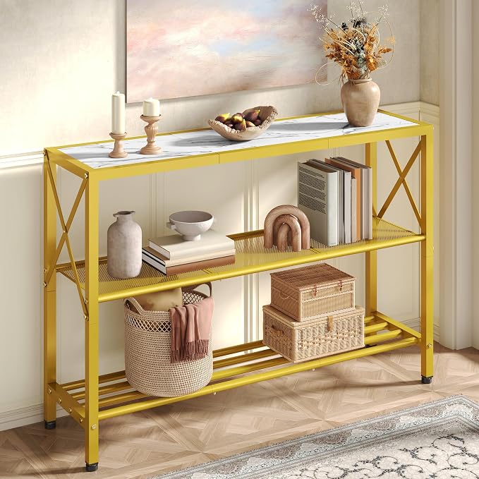 Gold and White