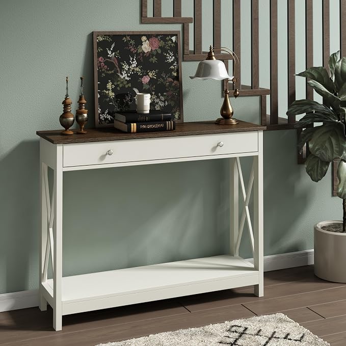 Antique White & Brown