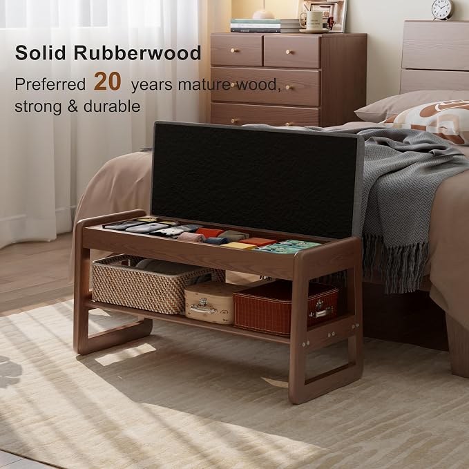 Walnut Upholstered Seat