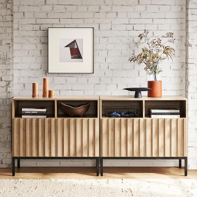 Oak Fluted Cabinet