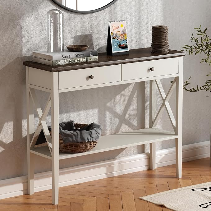 Antique White & Brown