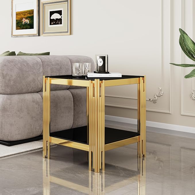End Table-black&gold