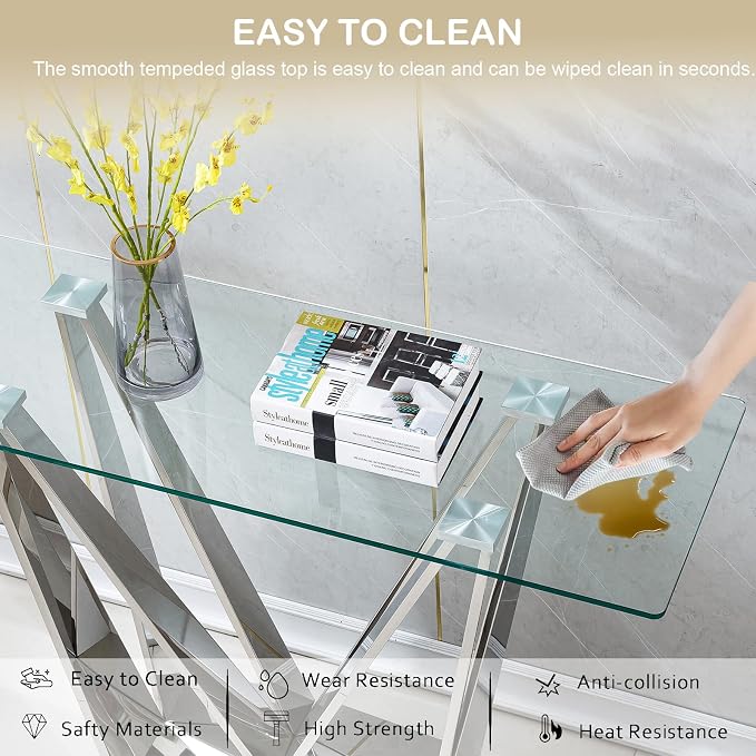 Silver Console Table