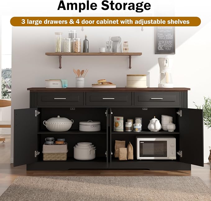 3 Drawers-black