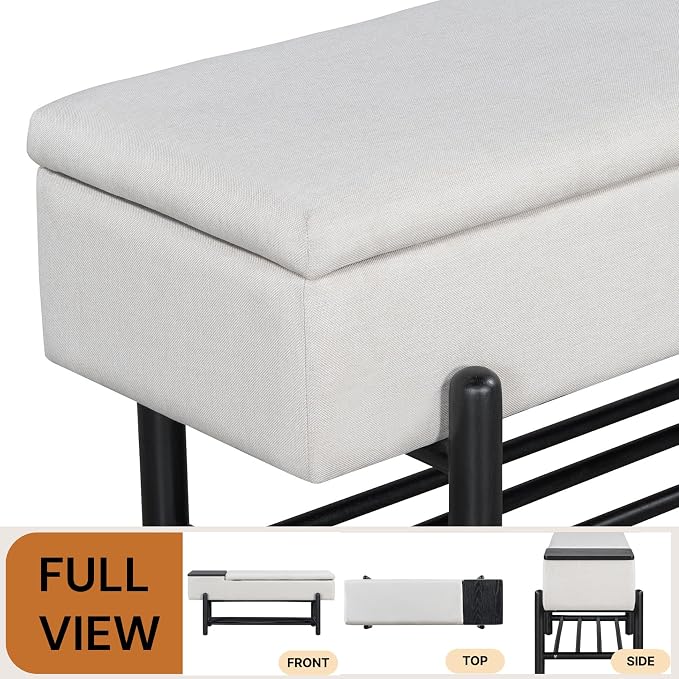 Flip-top Storage: Black