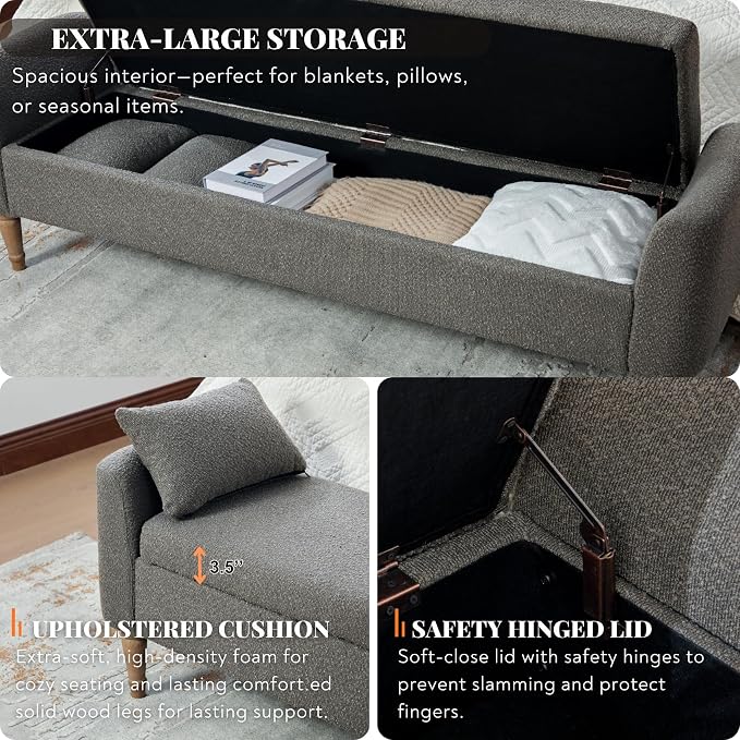 Dark Grey - Wood Legs