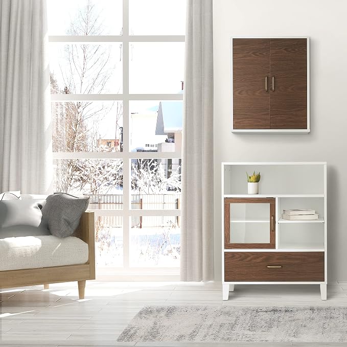 White/Natural Wood
