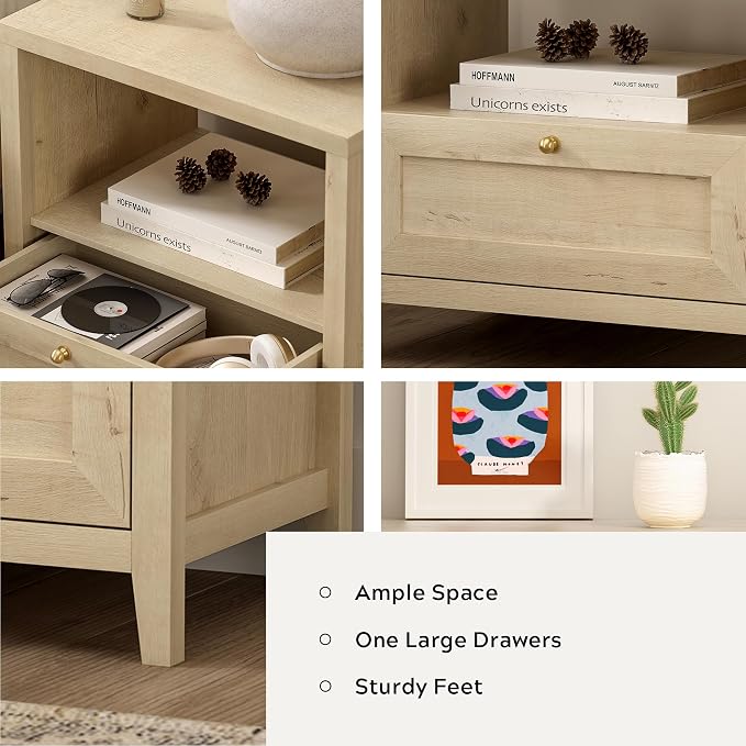 1 Drawer/Light Oak