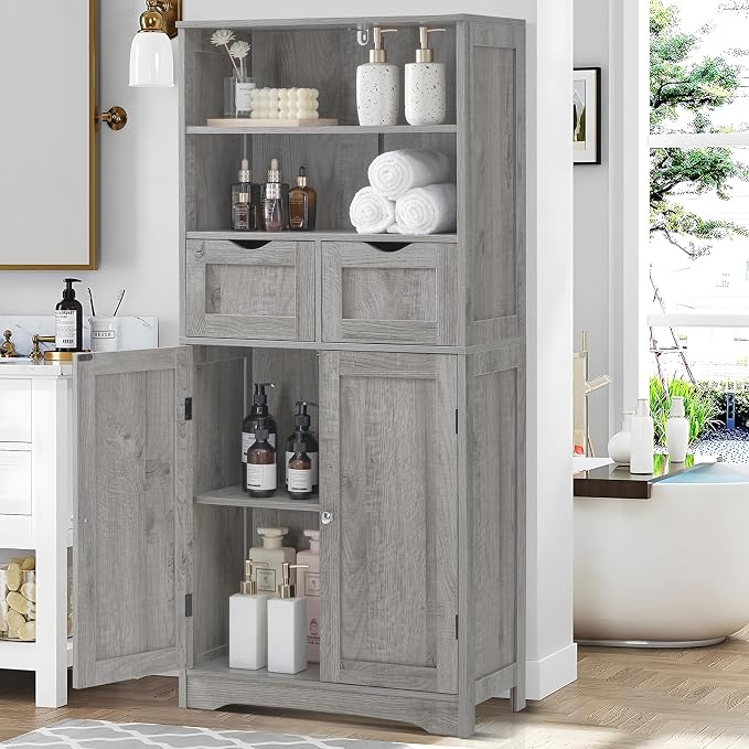 Grey, 2 Drawers