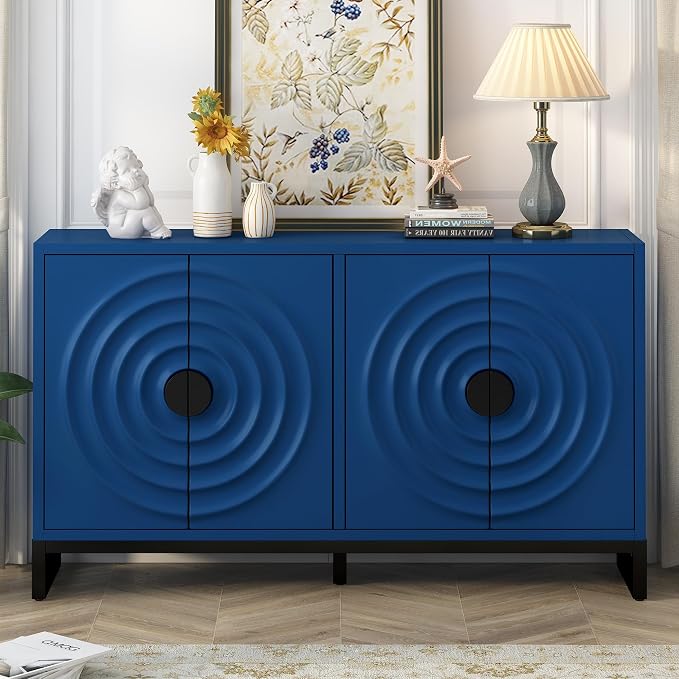 Navy Blue,round Pattern