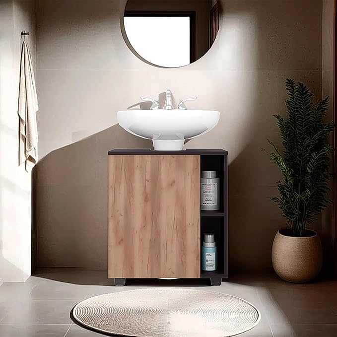 Black, Natural Oak