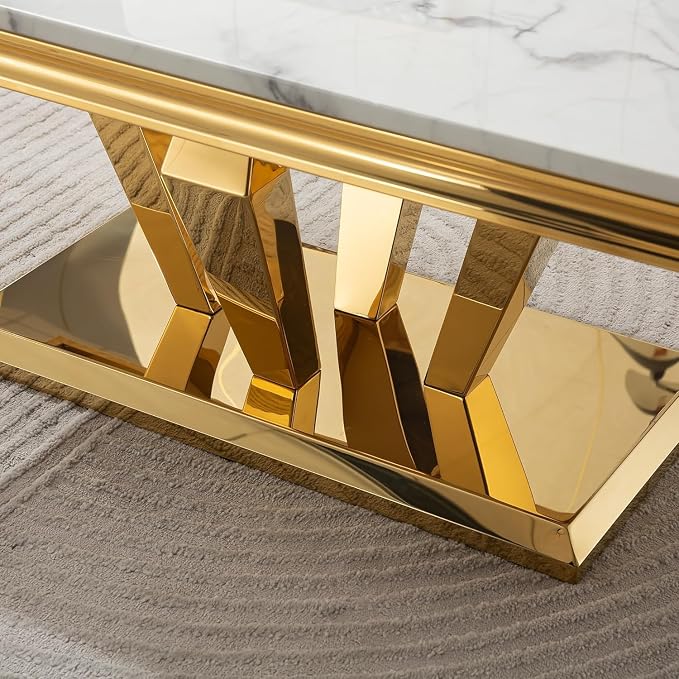 Coffee Table - White Gold