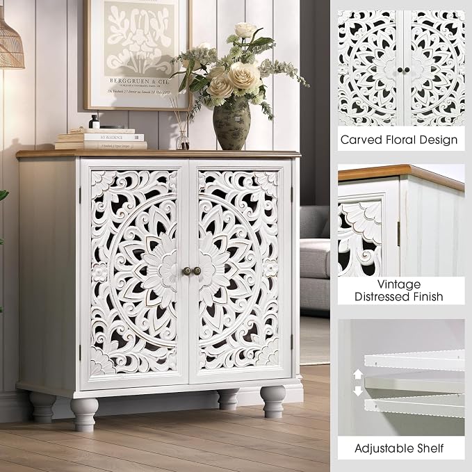 White & Walnut_2 Doors