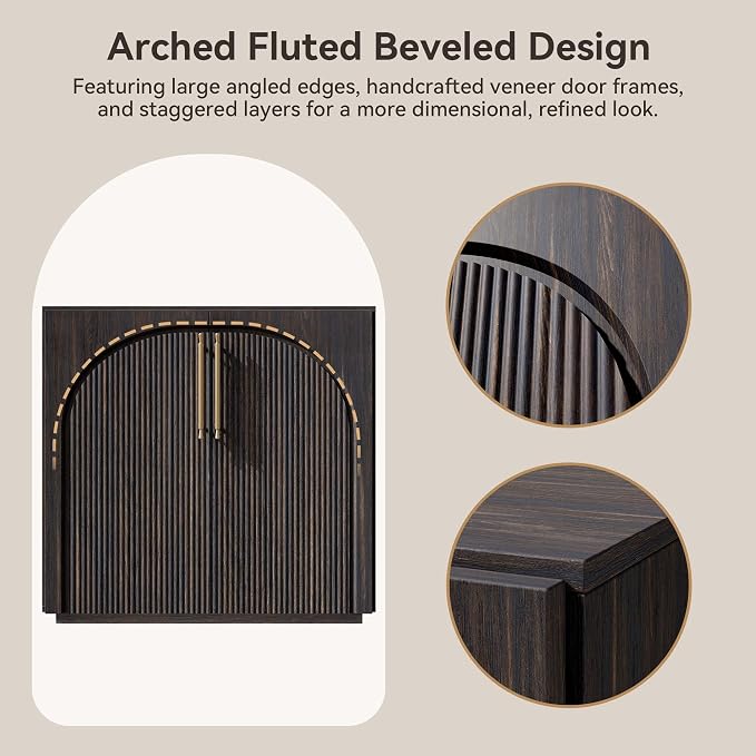 Dark Walnut-fluted Doors