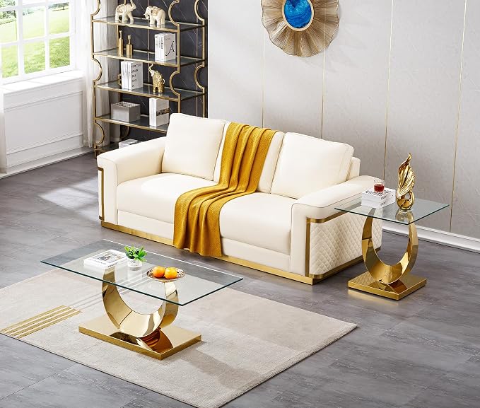 Gold End Table