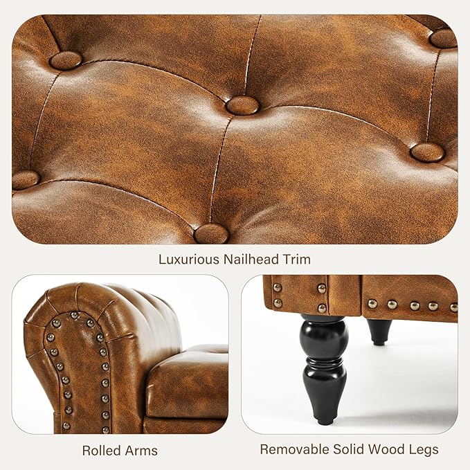 Faux Leather/Brown