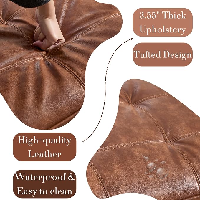 Brown Leather, Black Frame