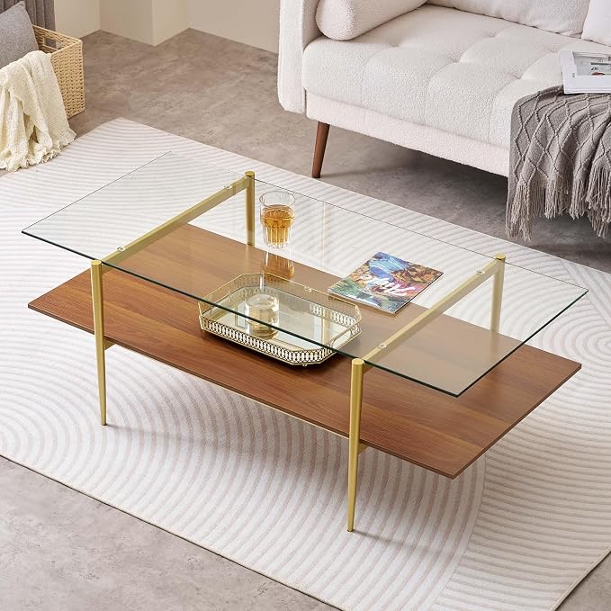 Clear & Walnut