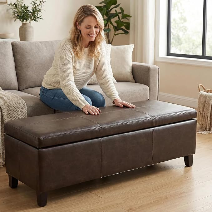 Faux Leather Brown