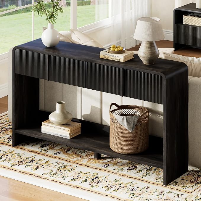 Black - Fluted Panel