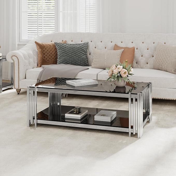 Black Silver-coffee Table