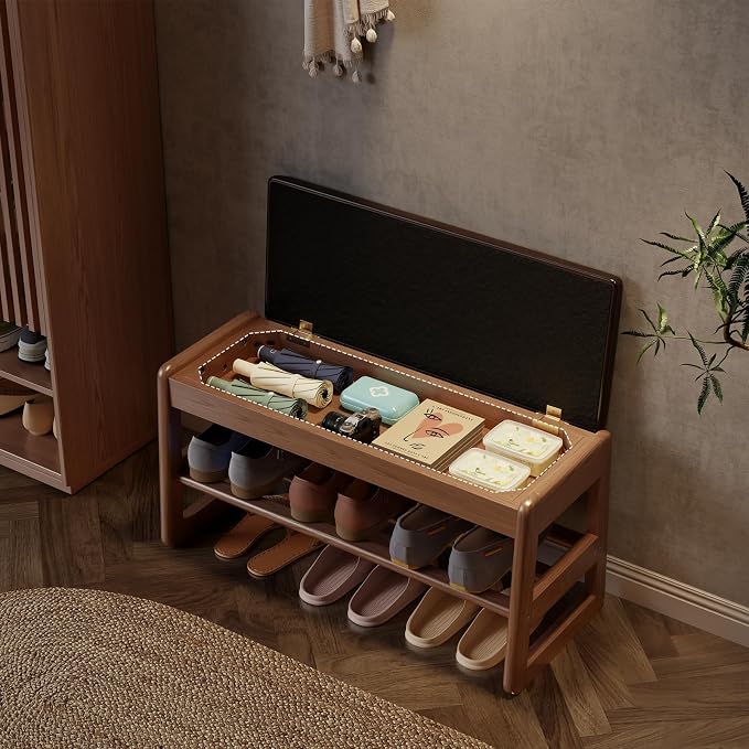 Dark Walnut Upholstered Seat