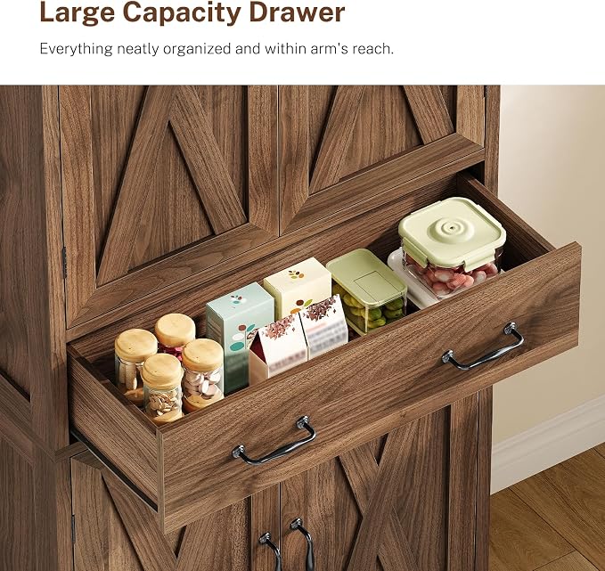 Walnut,1 Drawer