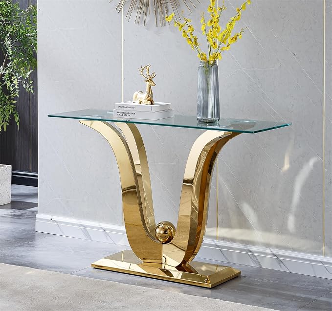 Gold-1 Coffee Table+1 Sofa Table