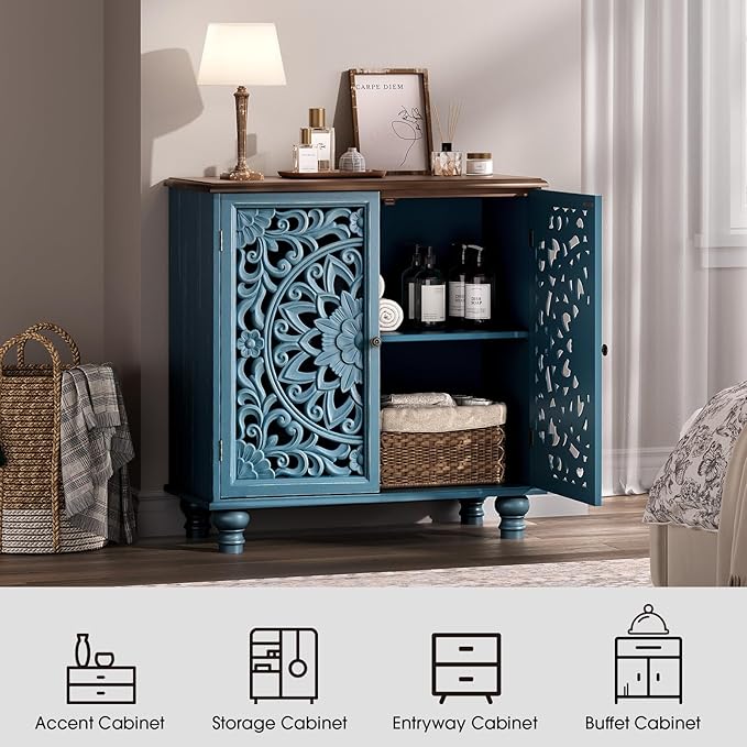 Blue & Walnut_2 Doors