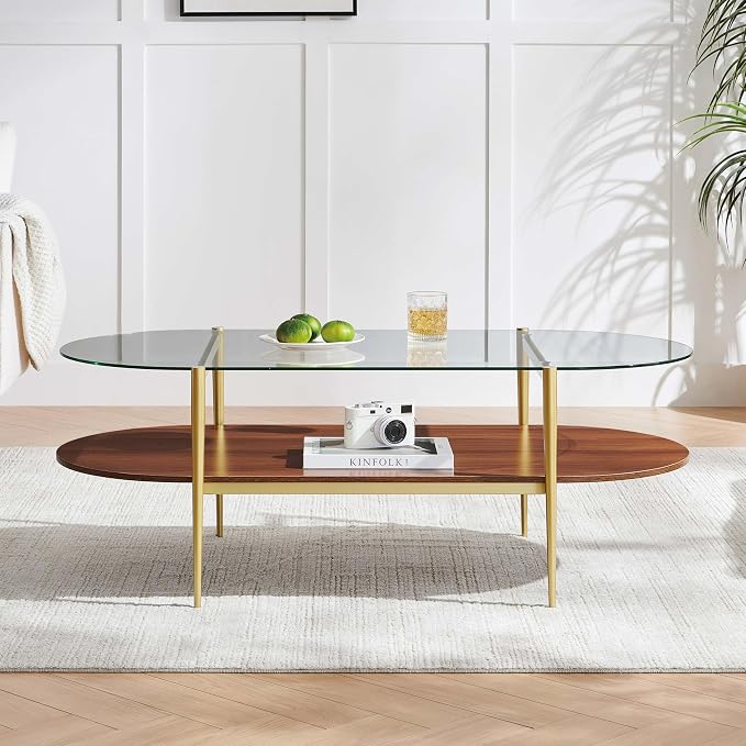 Clear & Walnut