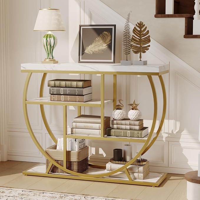 Gold Tube + Marble White