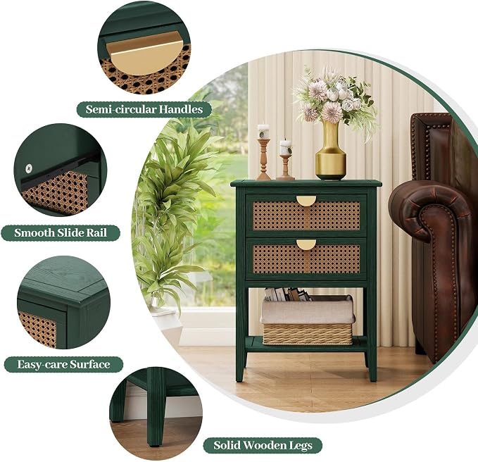 Green 2 Drawer Set of 2