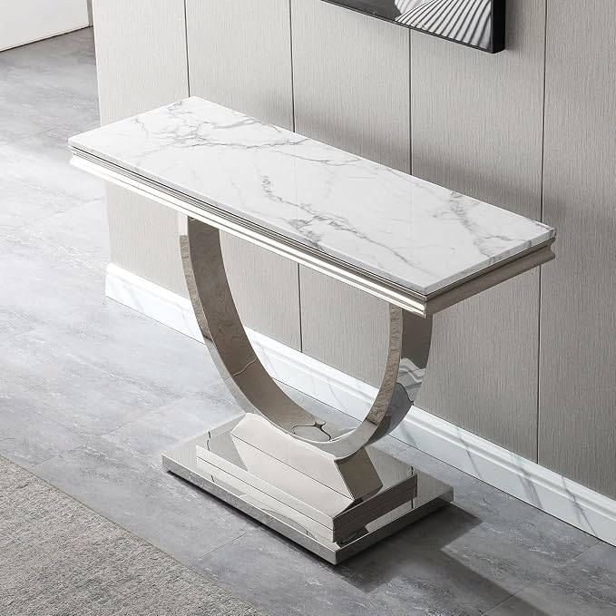White & Silver - Console Table