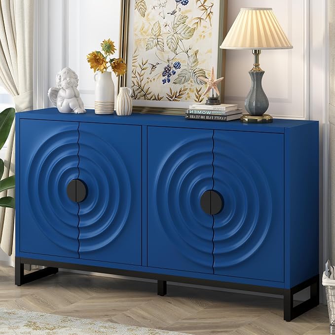 Navy Blue,round Pattern