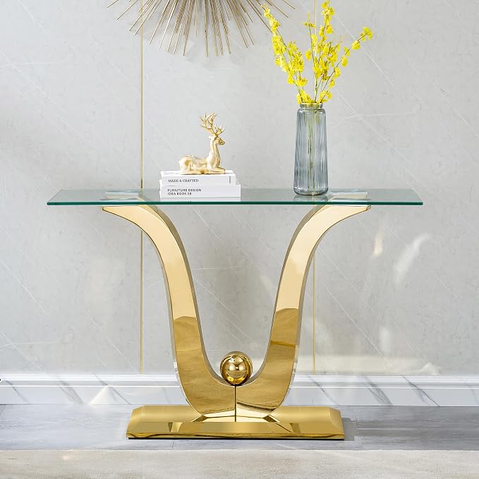 Gold Console Table
