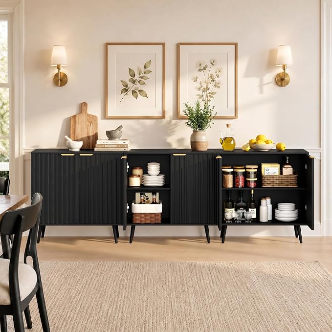 Black丨fluted Panel