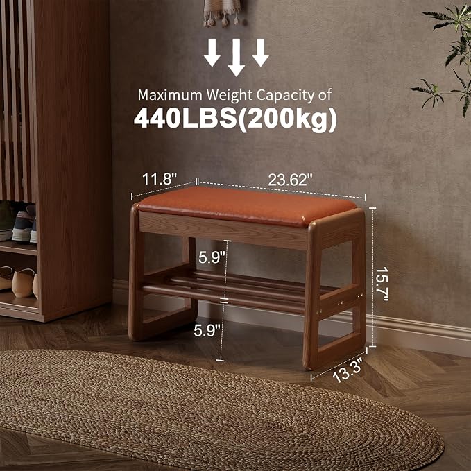 Orange Upholstered Seat