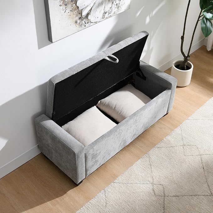 Chenille - Light Grey 48''w