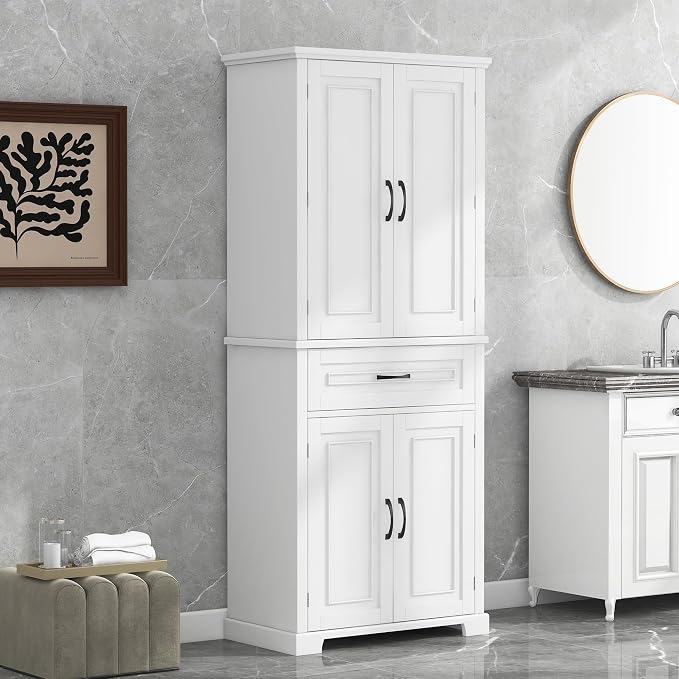 White, Doors and Drawer 8