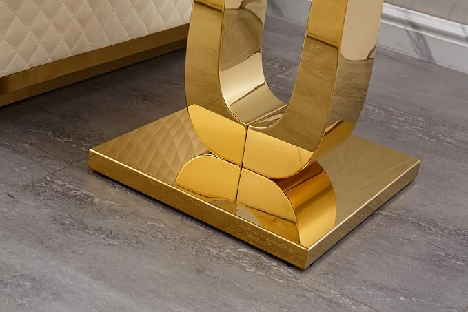 End Table - White Gold Base