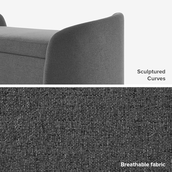 Dark Gray Fabric, Curved