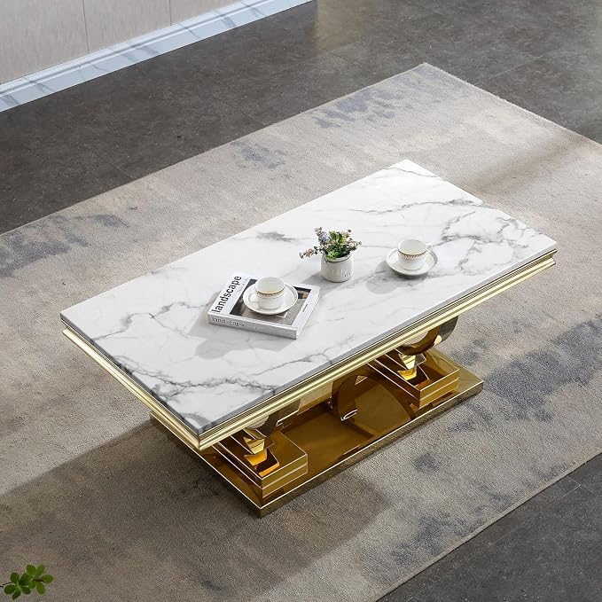 Coffee Table - White Gold