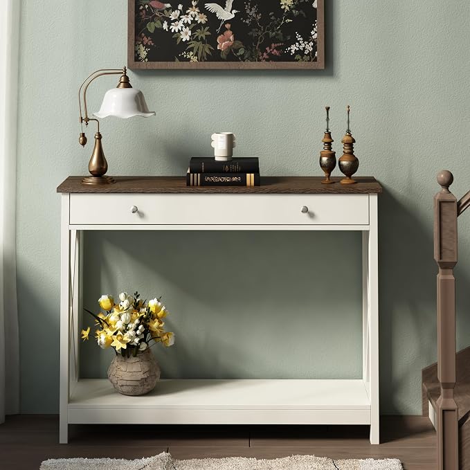 Antique White & Brown
