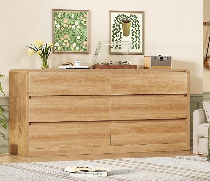 A-natural, 6 Drawers Curved Edge