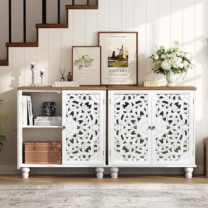 White & Walnut_2 Doors