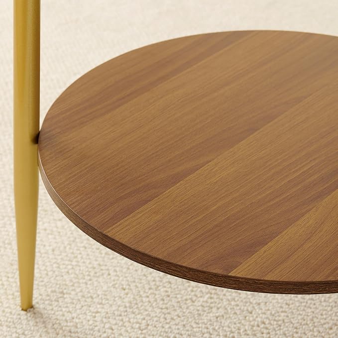Clear Glass & Walnut Wood