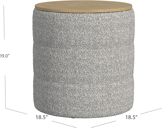 Cream Boucle With Gray Yarns
