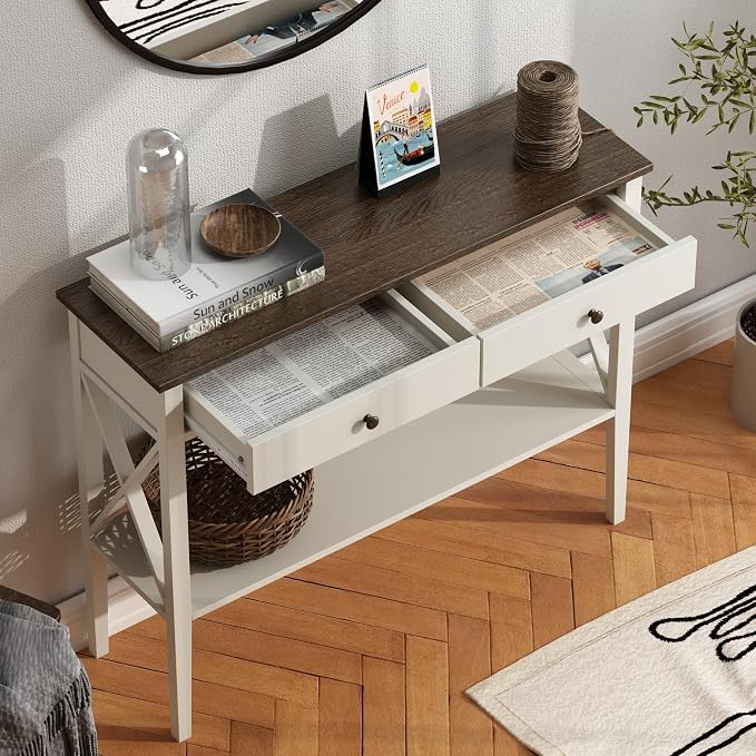 Antique White & Brown