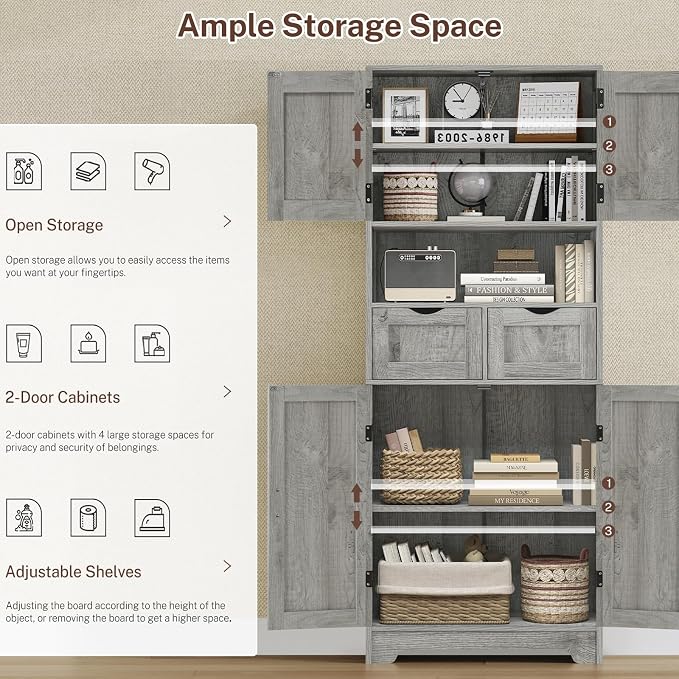 Grey 2 Drawers